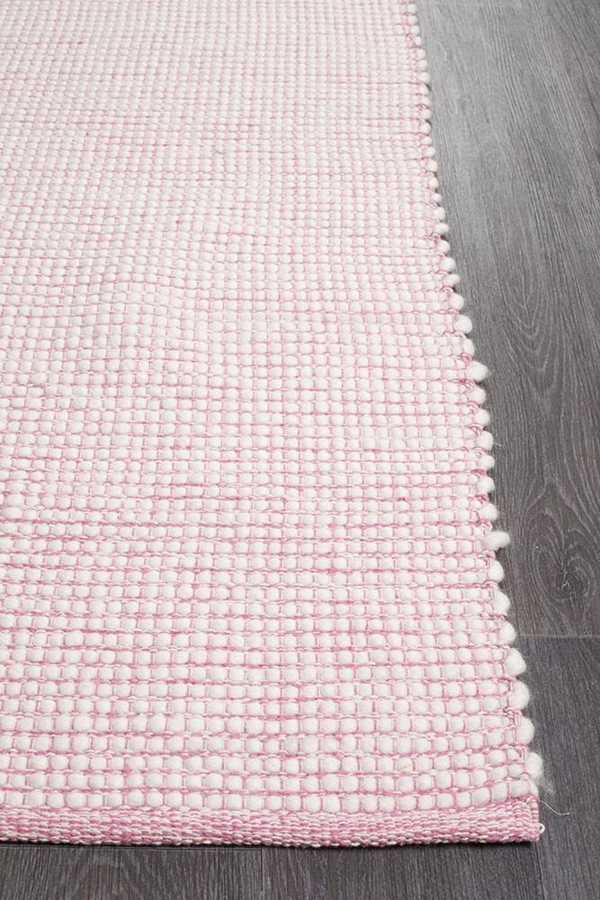 Ninnutsg Folt Wool Pink Rug