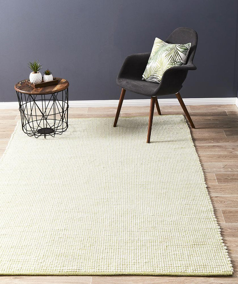 Ninnutsg Folt Wool Pistachio Rug