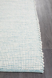Ninnutsg Folt Wool turquoise Rug