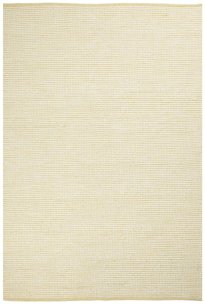 Ninnutsg Folt Wool Yellow Rug