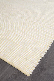 Ninnutsg Folt Wool Yellow Rug