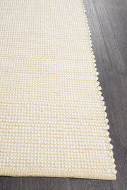Ninnutsg Folt Wool Yellow Rug