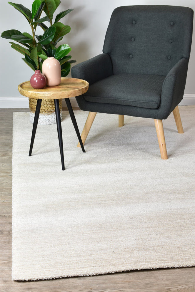 Scandinavian Shaggy Plain Natural Rug — SydneyRugsOnline