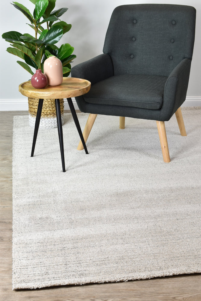 Scandinavian Shaggy Plain Cream Rug