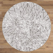 Lotos Bank Grey Round Rug