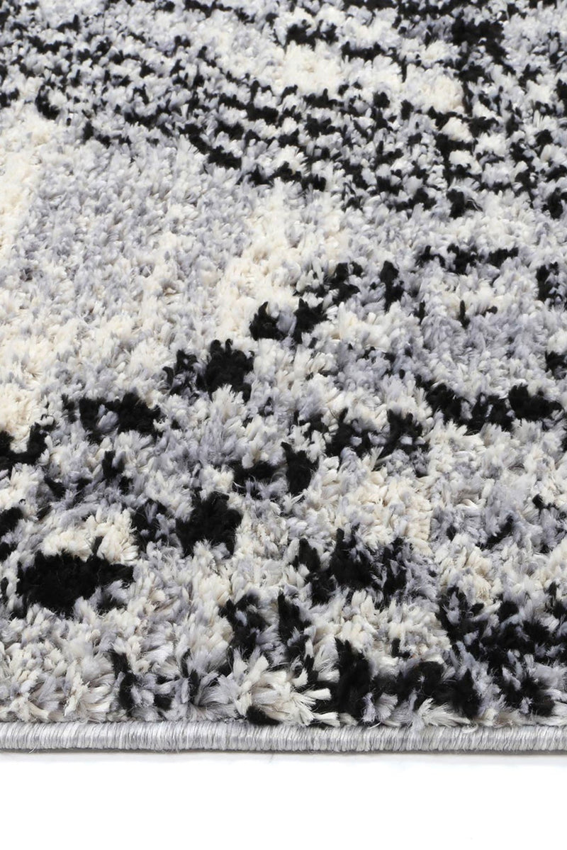 Mansur Grey Boho Diamond Rug