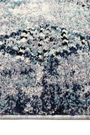 Mansur Navy Blue Diamond Abstract Rug