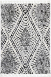 Mansur Black White Geometric Rug