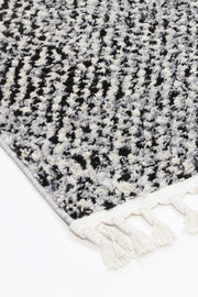 Mansur Black White Geometric Rug