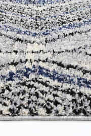 Mansur Navy Blue Geometric Rug