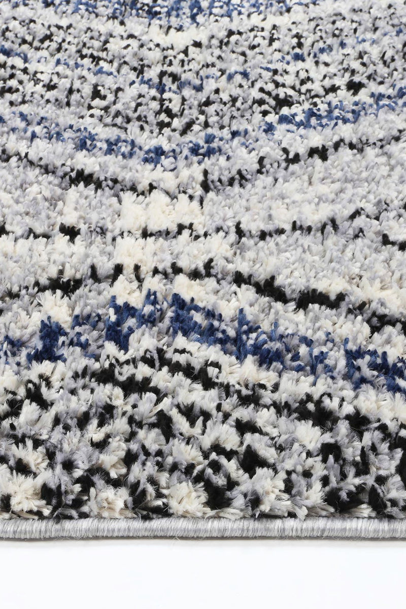 Mansur Navy Blue Geometric Rug