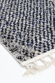 Mansur Navy Blue Geometric Rug