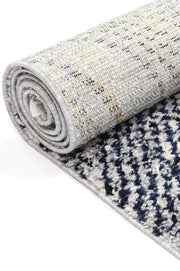 Mansur Navy Blue Geometric Rug