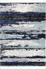 Mansur Navy Blue Abstract Rug