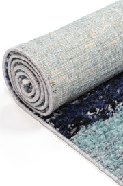 Mansur Navy Blue Abstract Rug