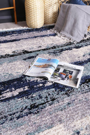 Mansur Navy Blue Abstract Rug