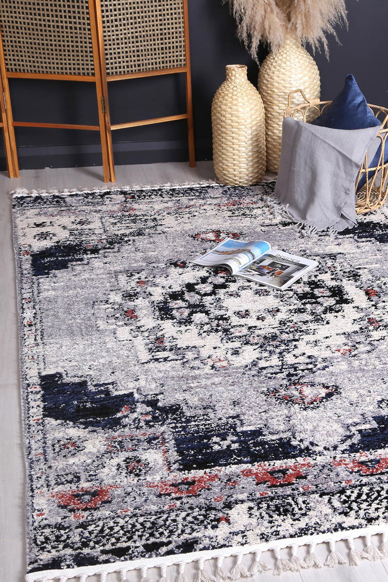 Mansur Blue Grey Oriental Rug