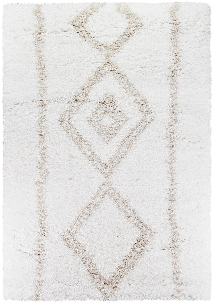 Cobi Madstone Shaggy Beige White Rug