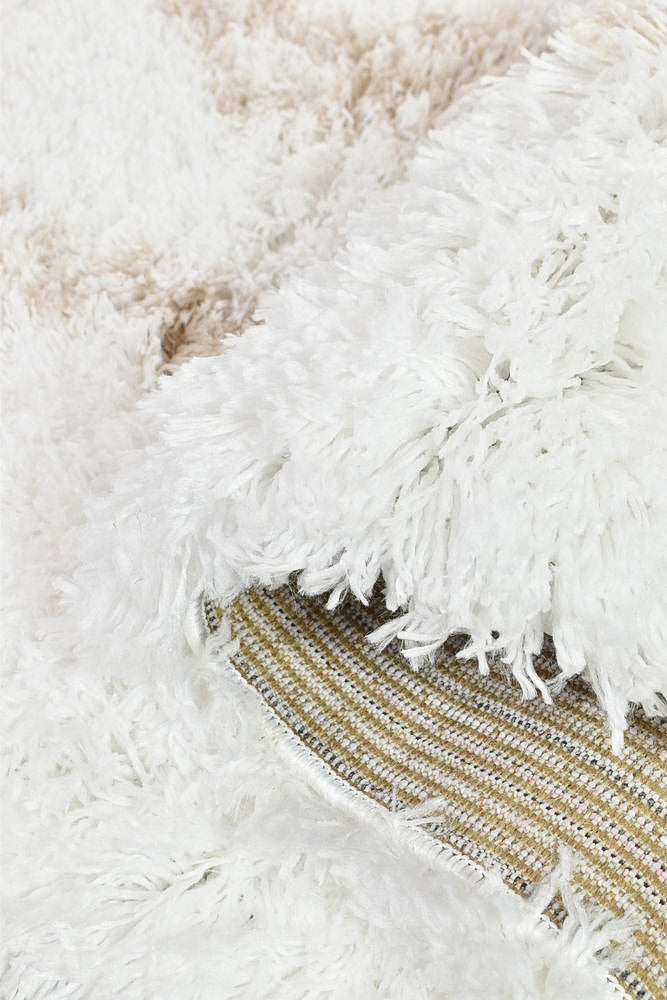 Cobi Madstone Shaggy Beige White Rug