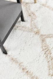 Cobi Madstone Shaggy Beige White Rug