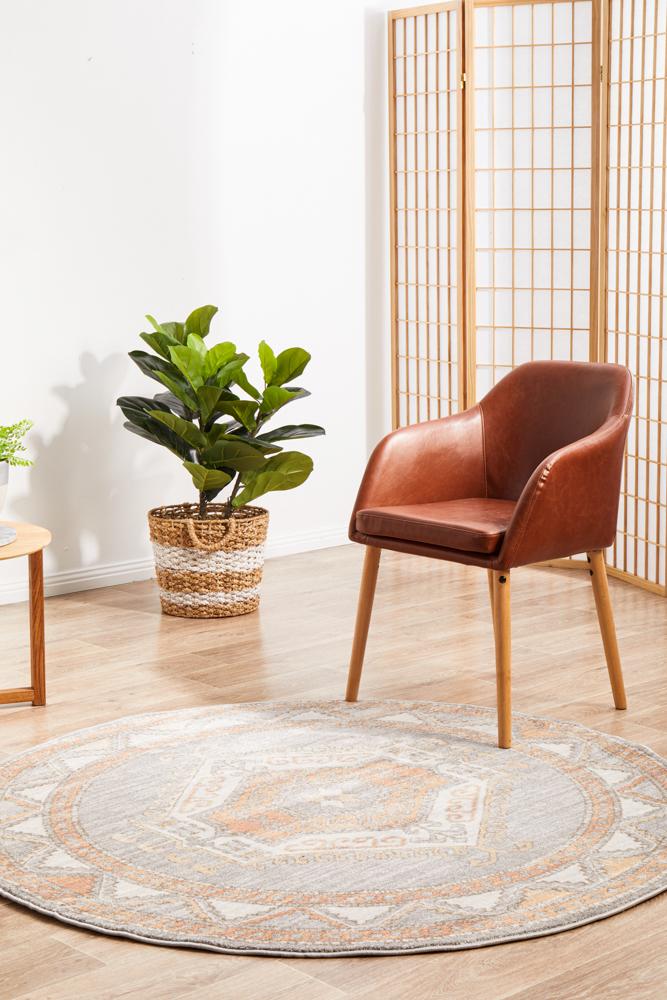 Mayday Catalan Grey Round Rug