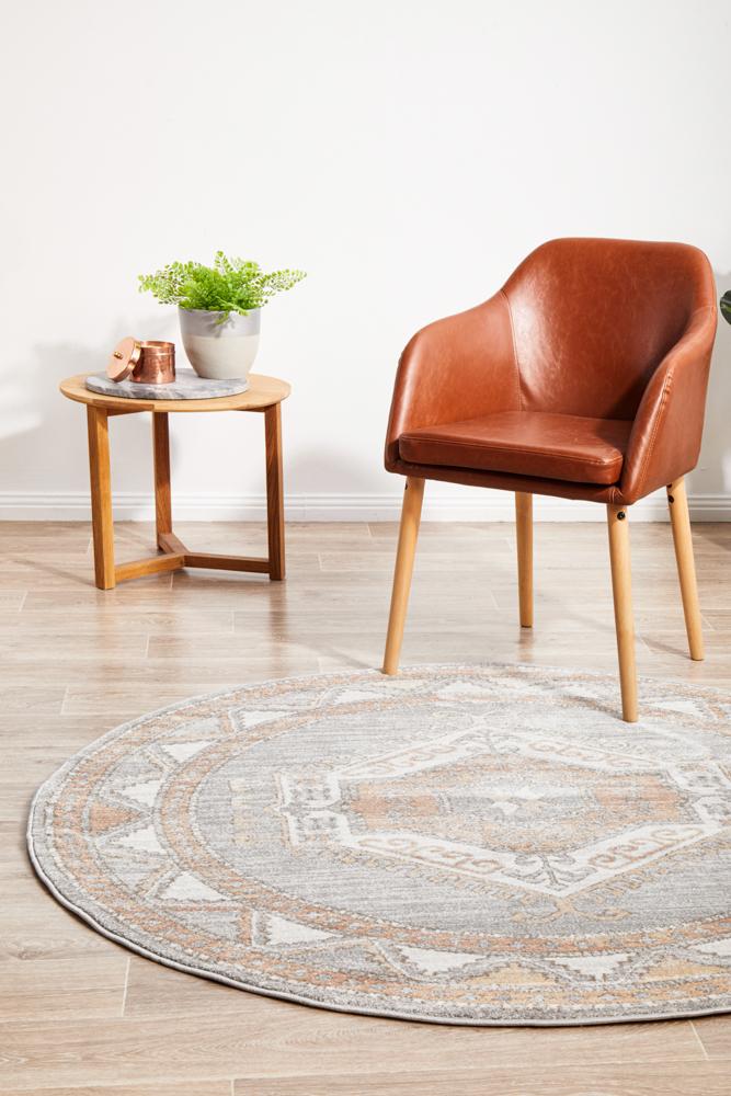 Mayday Catalan Grey Round Rug