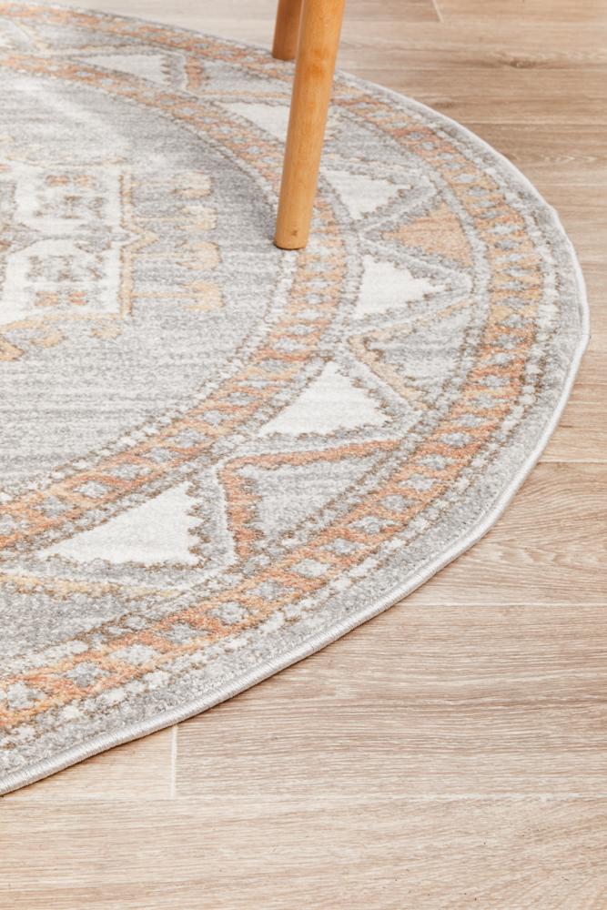 Mayday Catalan Grey Round Rug