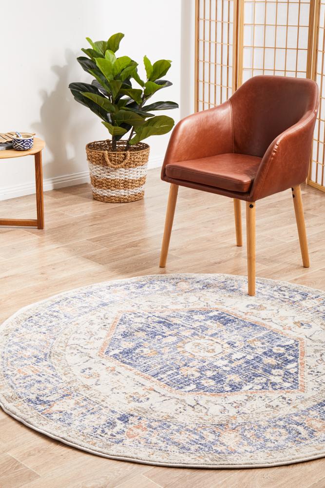 Mayday Lotsa Blue Round Rug