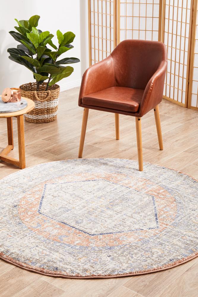 Mayday Lotsa Peach Round Rug