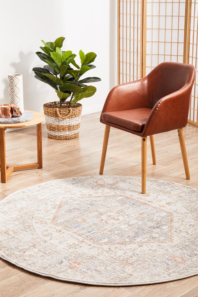 Mayday Lotsa Silver Round Rug