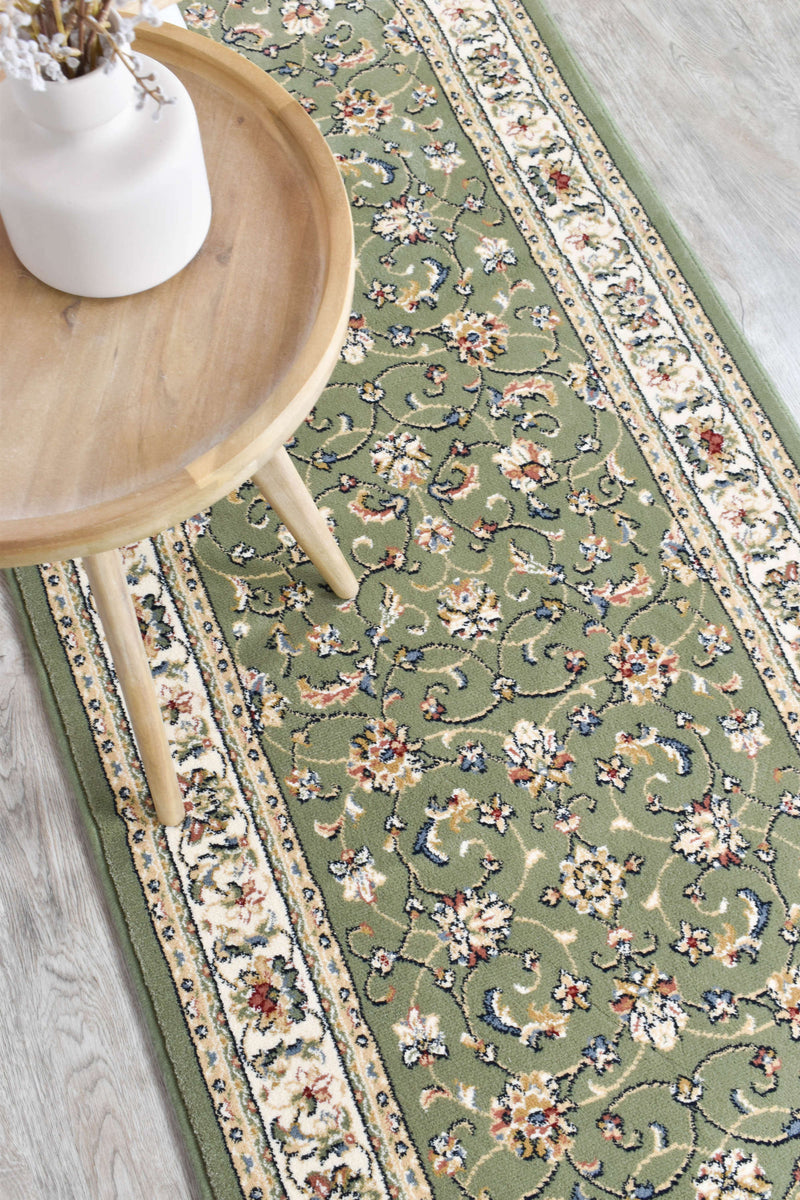 Michelan Green Runner Rug