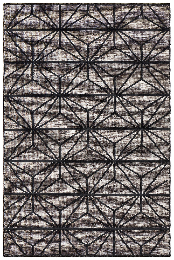 Rhythm Motif Charcoal Rug