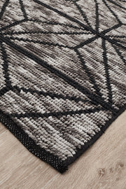 Rhythm Motif Charcoal Rug