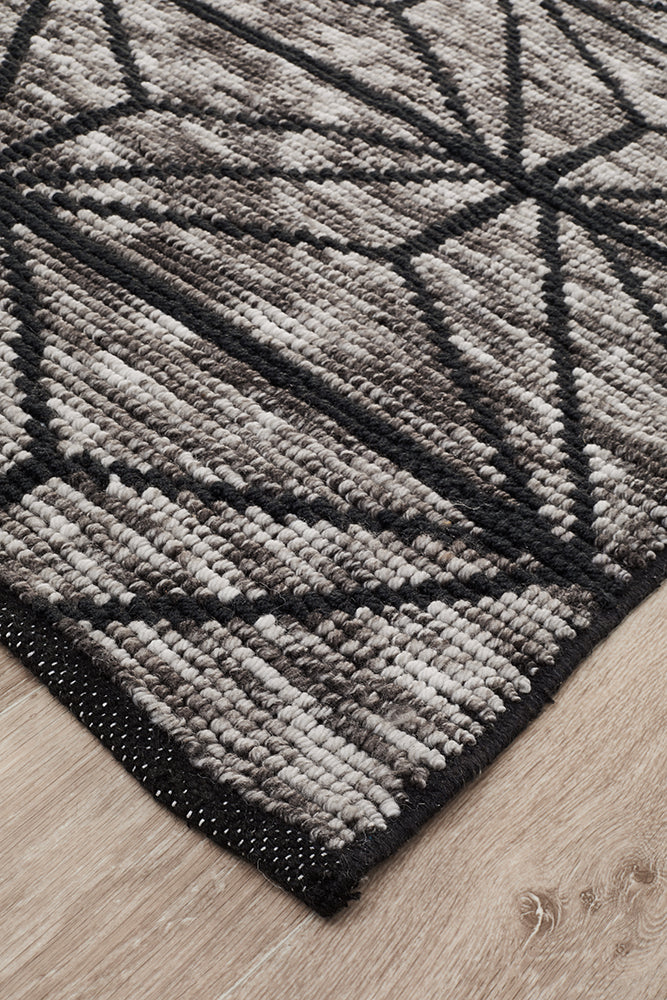 Rhythm Motif Charcoal Rug