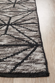 Rhythm Motif Charcoal Rug