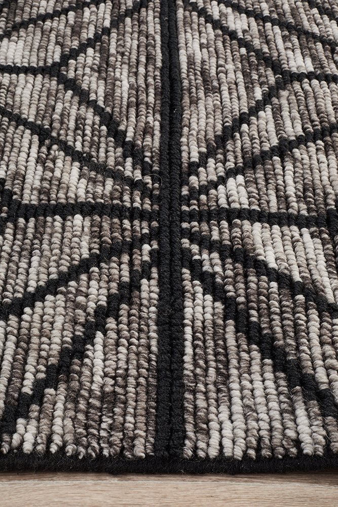 Rhythm Motif Charcoal Rug