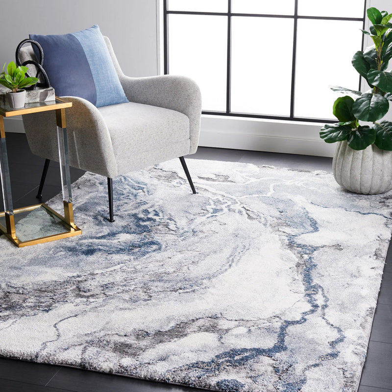 Quartz Element Blue Rug