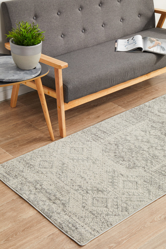 Zelda Silver Grey Runner Rug