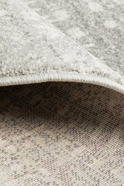 Ashley Abstract Modern Silver Grey Round Rug