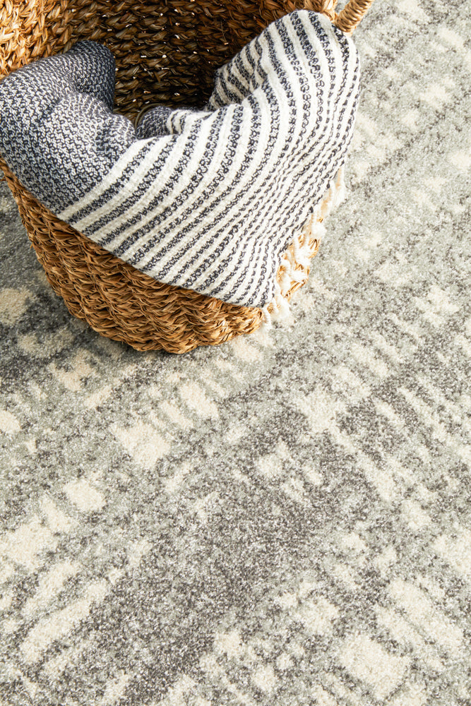 Ashley Abstract Modern Silver Grey Rug