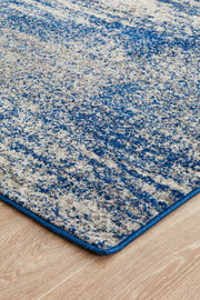 Casandra Dunescape Modern Blue Grey Runner Rug