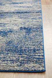 Casandra Dunescape Modern Blue Grey Runner Rug