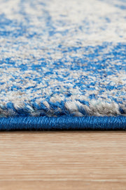 Casandra Dunescape Modern Blue Grey Runner Rug