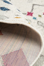 Peggy Tribal Morrocan Style Multi Round Rug