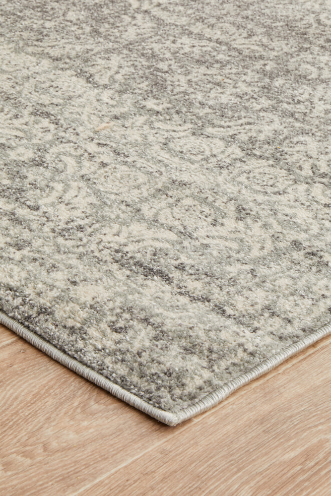 Gwyneth Stunning Transitional Silver Runner Rug
