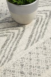 Adani  Modern Tribal Design Grey Round Rug