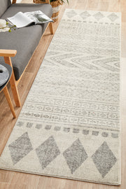 Adani  Modern Tribal Design Grey Runner Rug