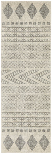 Adani  Modern Tribal Design Grey Runner Rug