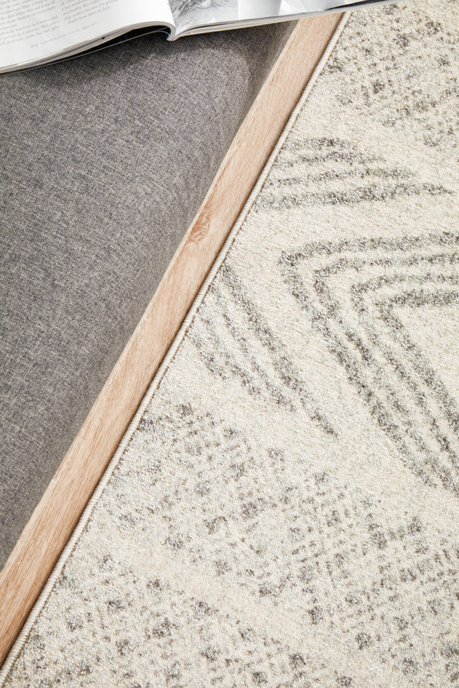 Adani  Modern Tribal Design Grey Runner Rug