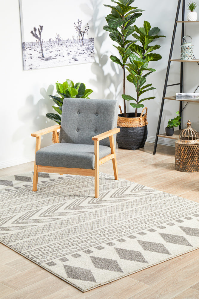 Adani  Modern Tribal Design Grey Rug